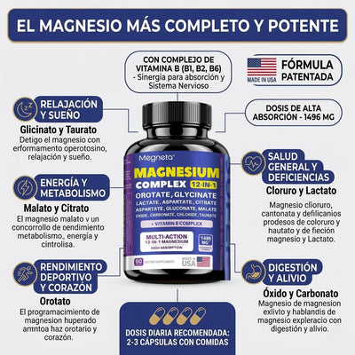 Magnesio Complejo 12 - en 1 y vitamina B