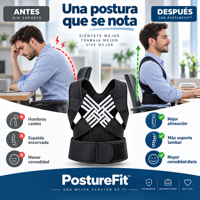 PostureFit™ – Corrector de Postura con Soporte Lumbar