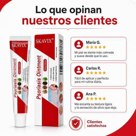 SKAVIX® - Ungüento Botánico para el alivio de la piel seca, con picazón y descamación.
